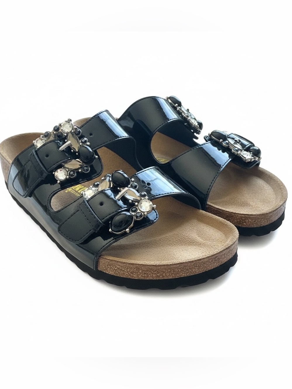 Birkenstock TATAMI Black Jeweled Slide Sandals - Women’s Size 5/6 Euro 36